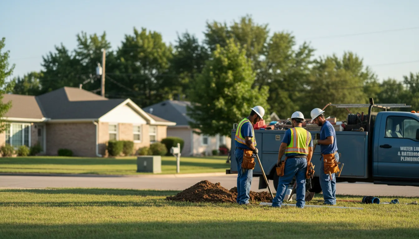 Residential water line and bathroom plumbing service in Middle Amana, IA